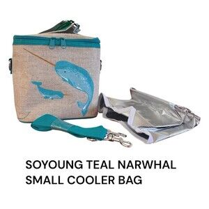SoYoung Teal Narwhal Small Cooler Bag
